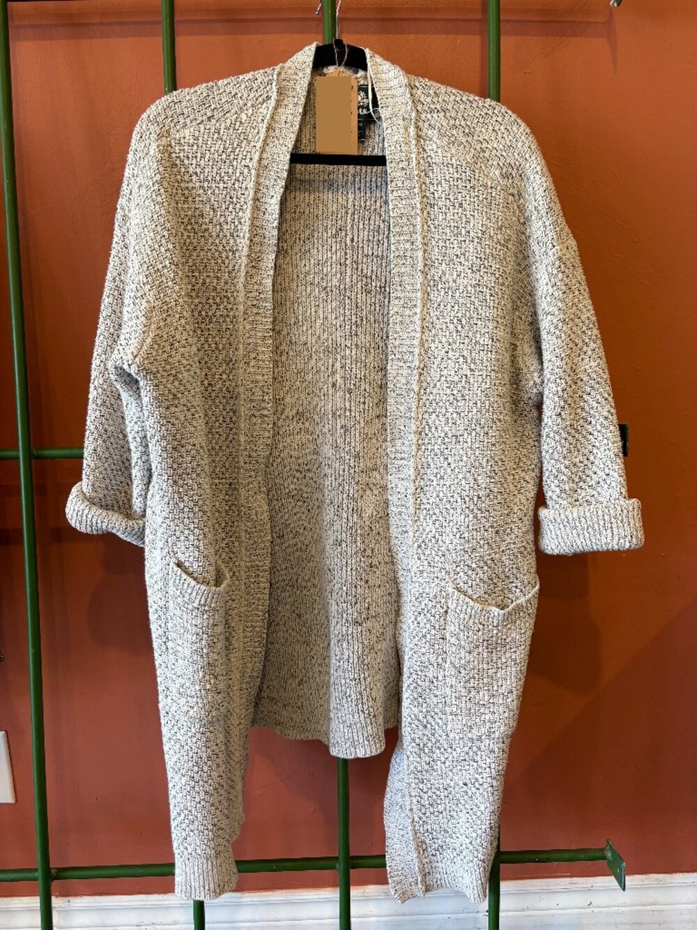 Roots Grey Knit Long Cardigan